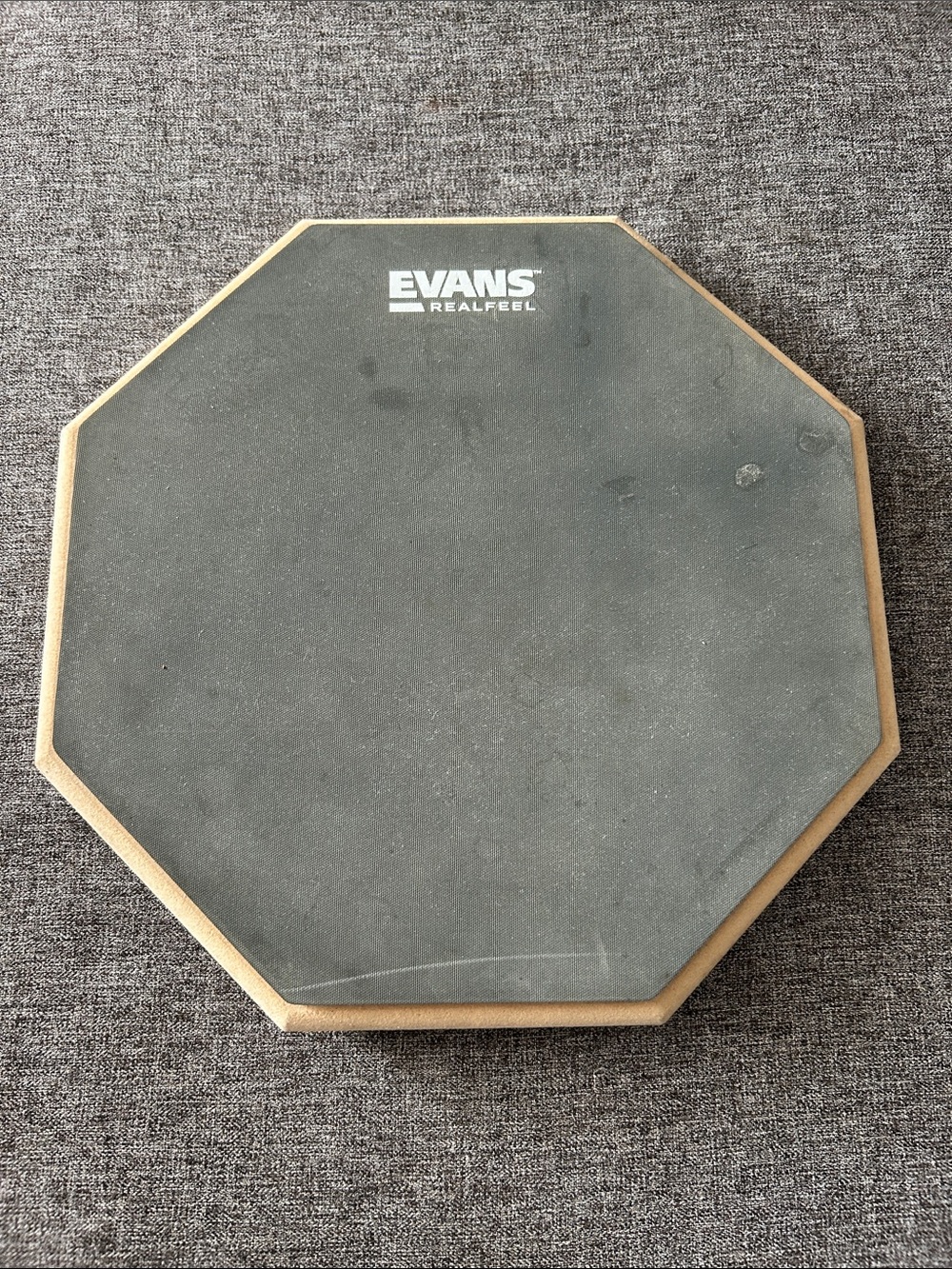 Evans RealFeel 2-Sided Speed and Workout Drum Pad Gray 12 in